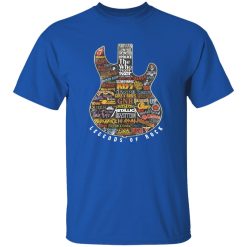 Legends of Rock Guitar Collage Classic Rock Band Logos Artwork Shirt