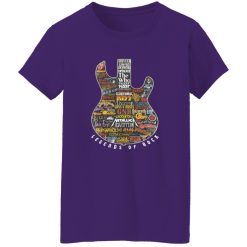 Legends of Rock Guitar Collage Classic Rock Band Logos Artwork Shirt