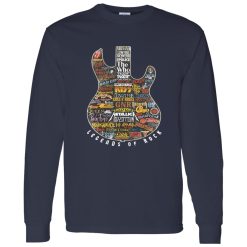 Legends of Rock Guitar Collage Classic Rock Band Logos Artwork Shirt