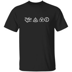 Led Zeppelin Zoso Symbols Vintage Rock Band Icon Artwork Shirt