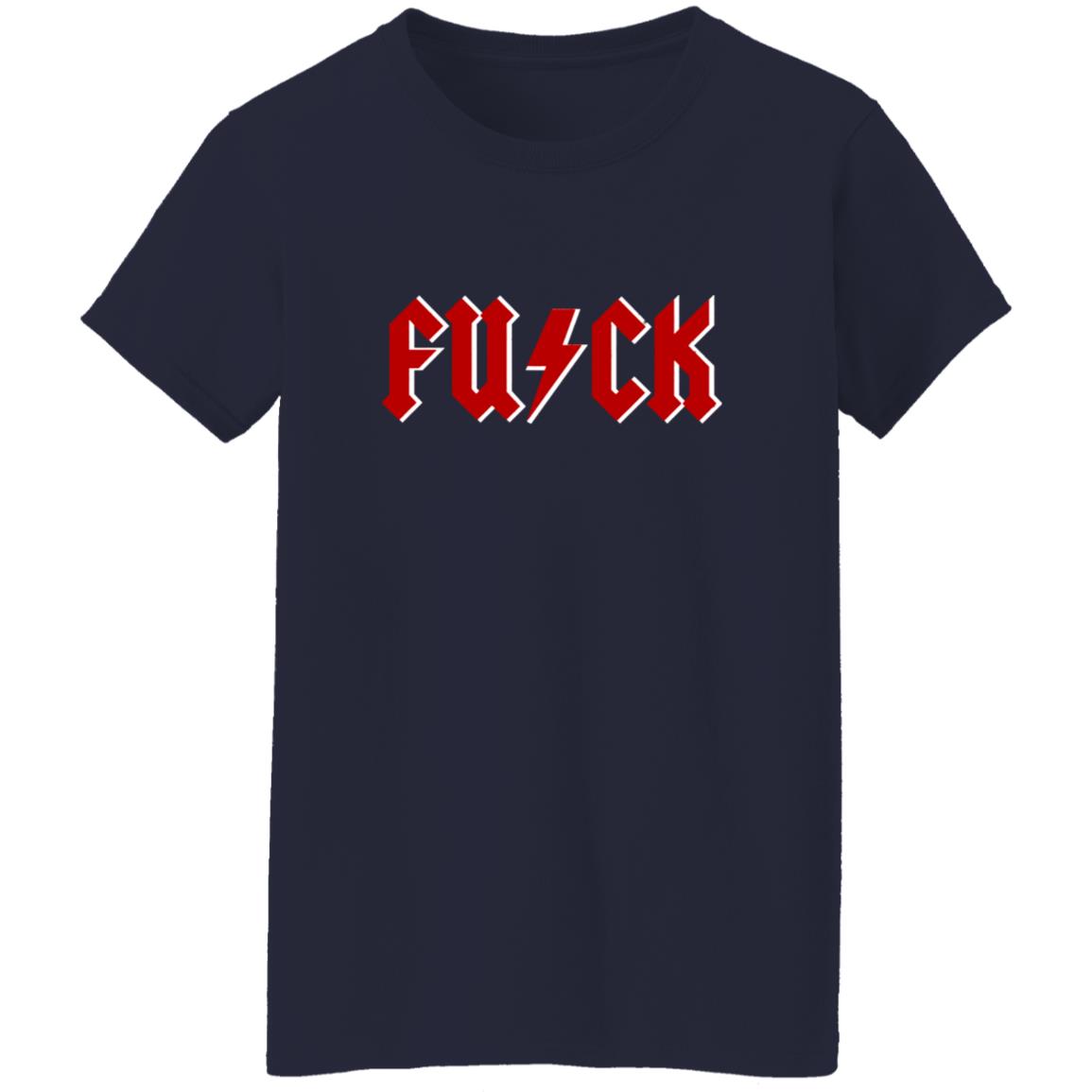 1054-10063-108658452 Fck Rocker Women’s Crop Shirt, ACDC, Rock Slut Shirt